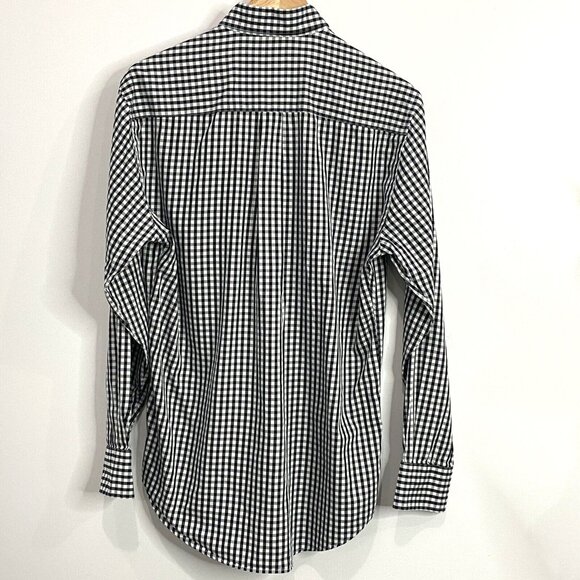 Peter Millar Crown Soft Black Check Shirt Men’s Medium Long Sleeve Button Down - Picture 3 of 14